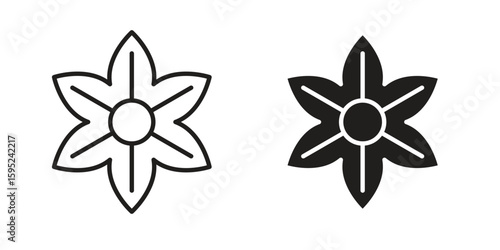 Hypericum icon set. minimal logotype web element pack.