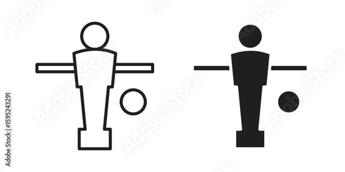 Foosball icon set. minimal logotype web element pack.