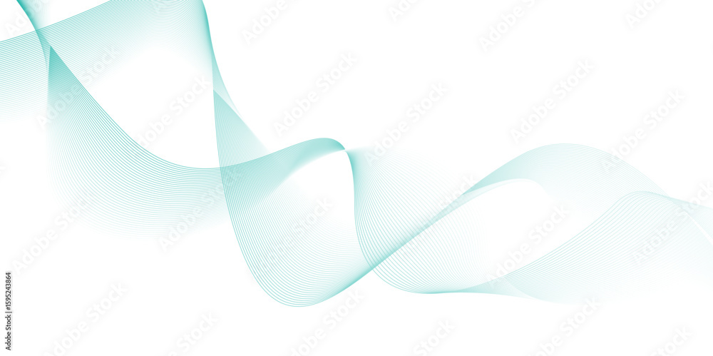 Naklejka premium Abstract wavy lines Digital frequency track equalizer background. Curved wave smooth stripe seamless pattern. Wave lines created using blend tool. graphic design template banner business wave. vector.