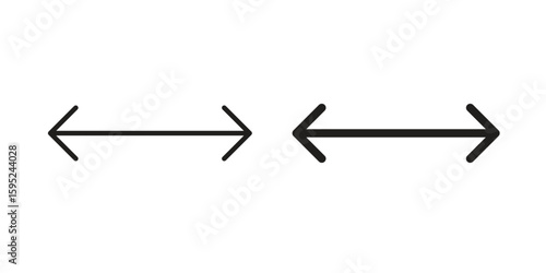 Double arrow icon set. minimal logotype web element pack.