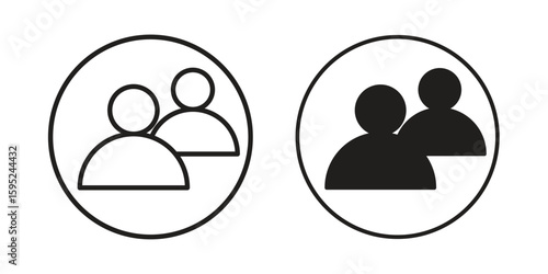 Demographics icon set. minimal logotype web element pack.