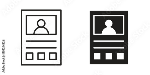 Criminal record icon set. minimal logotype web element pack.