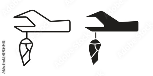 Cocoon icon set. minimal logotype web element pack.