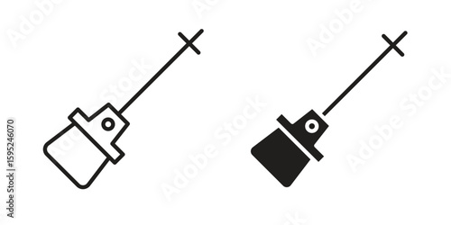 Car dipstick icon set. minimal logotype web element pack.