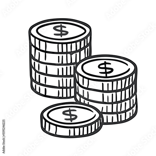 Stacked Coins vector