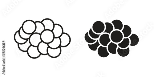 Cancer icon set. minimal logotype web element pack.