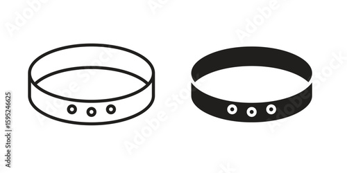 Bracelet icon set. minimal logotype web element pack.