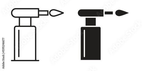 Blowtorch icon set. minimal logotype web element pack.