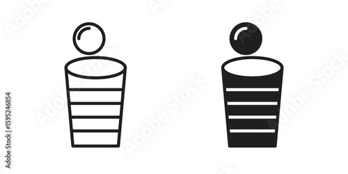 Beer pong icon set. minimal logotype web element pack.