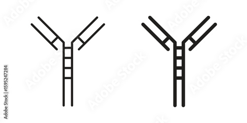 Antibody icon set. minimal logotype web element pack.