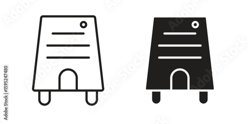 Air purifier icon set. minimal logotype web element pack.