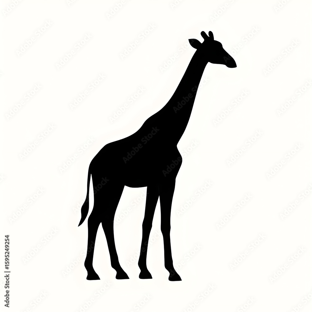 Fototapeta premium giraffe silhouette vector illustration