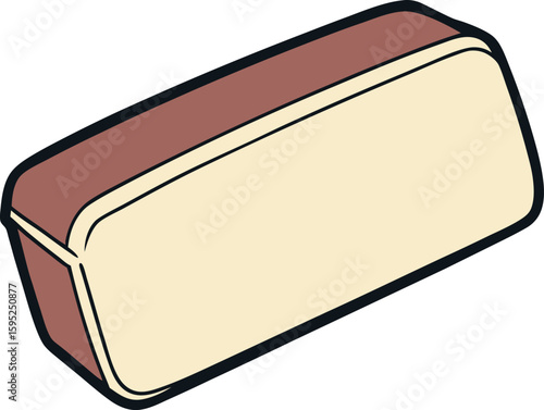 Soap Bar Silhouette with Curved Edges Rectangular Front