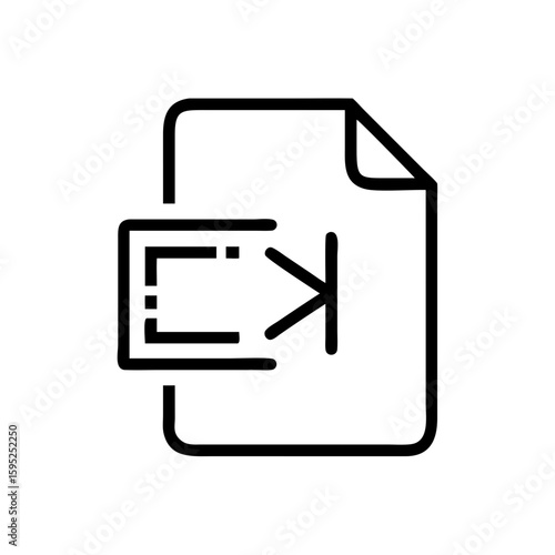File export icon showing a document with an arrow pointing out of a box in a simple line drawing