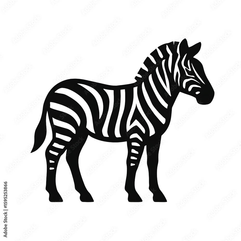 Obraz premium zebra vector illustration silhouette