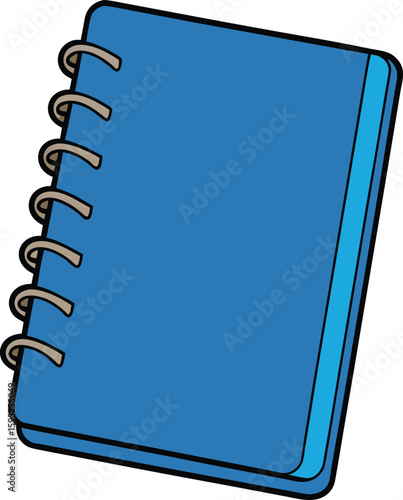 Spiral Notebook Silhouette Closed Front View Stationery