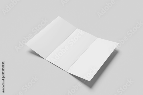 Blank Trifold Brochure Mockup