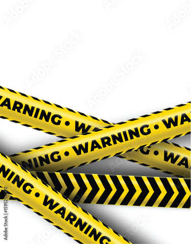 Wallpaper Mural Crossed Hazard Tapes with Text - Safety Warning Vector Torontodigital.ca