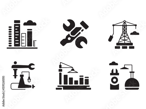This name reflects the content (icons related to oil and gas industry) and incorporates the theme from the tags in a concise and understandable way
