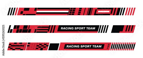 Racing design collection including car race stripes, graphic sport decals, vinyl sticker elements, and vector automobile stripe decorations for performance vehicles

