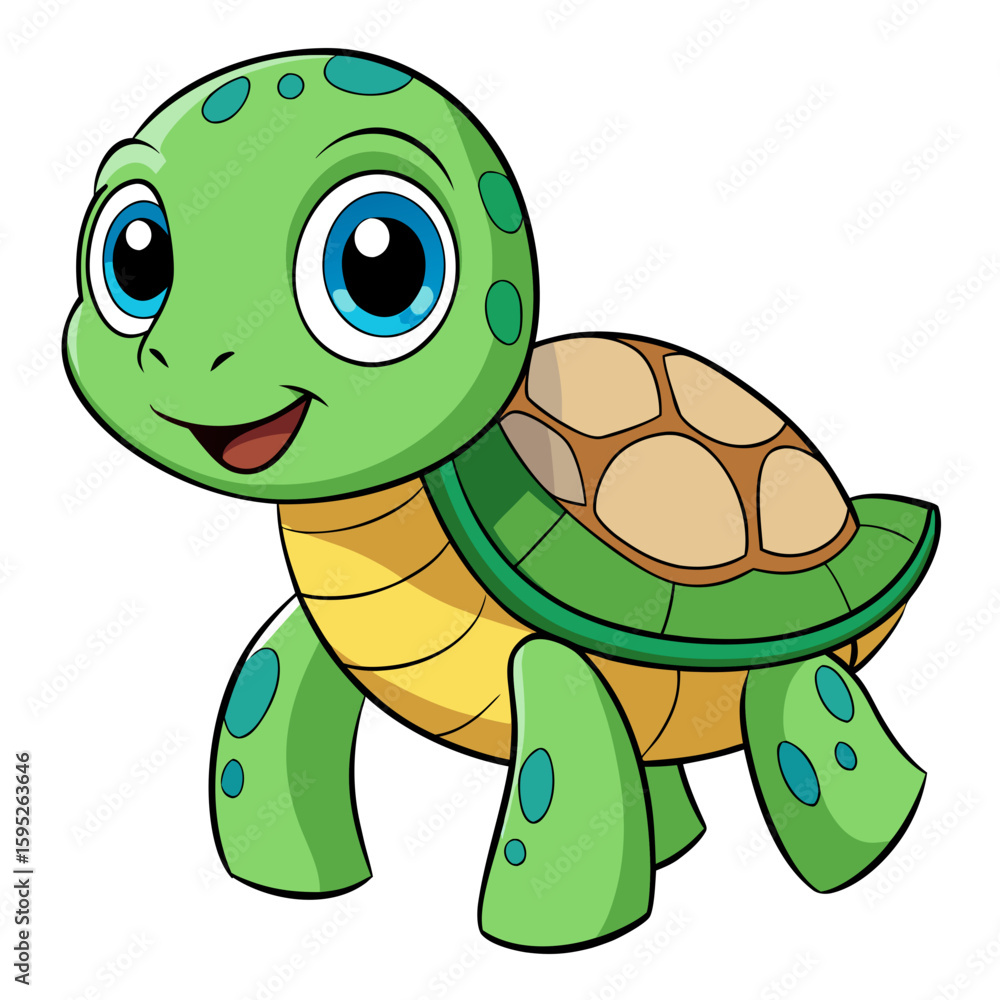 Fototapeta premium funny turtle cartoon