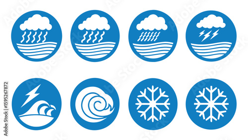 Weather icons representing different atmospheric conditions