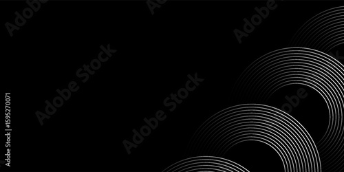 Circular spiral sound wave rhythm from lines.vector