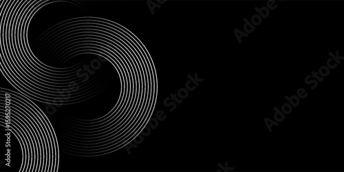 Circular spiral sound wave rhythm from lines.vector