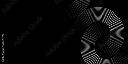Circular spiral sound wave rhythm from lines.vector