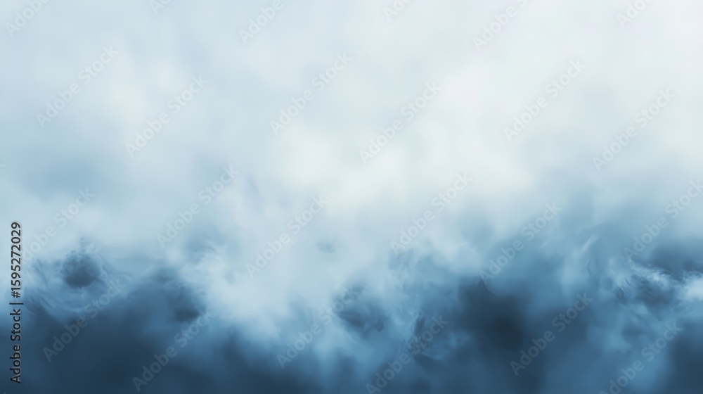 Obraz premium Abstract blue watercolor background with dark clouds