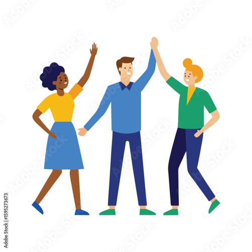happy family vector illustration
