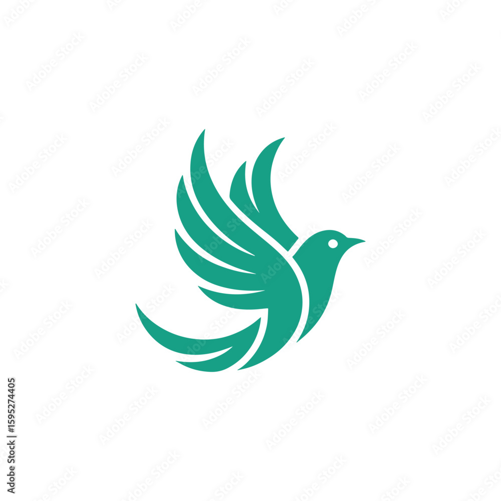 Fototapeta premium Unique bird logo Modern and minimalist vector and abstract logo