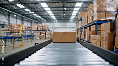 Wallpaper Mural Conveyor Belt Box: Warehouse Logistics, Shipping, and Distribution Torontodigital.ca