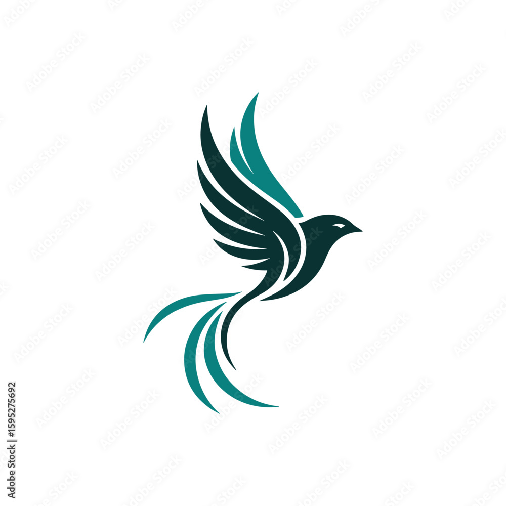 Obraz premium Unique bird logo Modern and minimalist vector and abstract logo