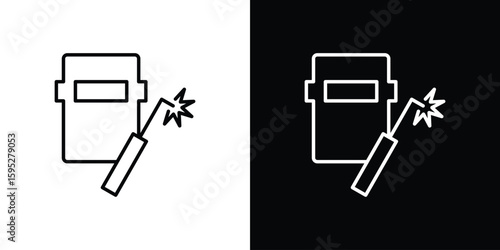 Welding icons. linear trend modern icons set