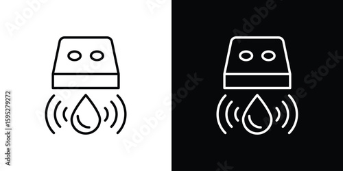 Water sensor icons. linear trend modern icons set
