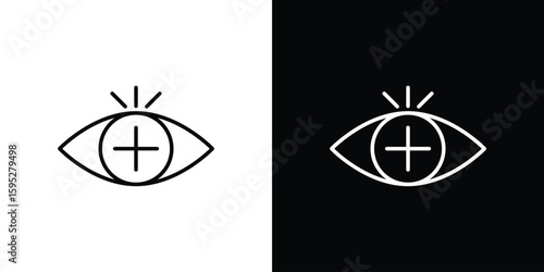 Vision insurance icons. linear trend modern icons set