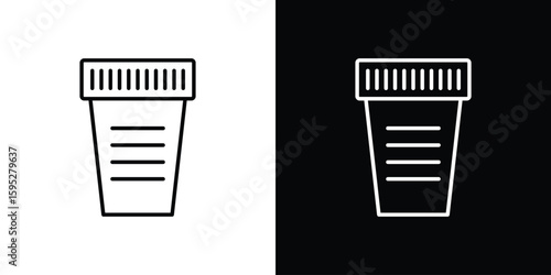 Urine test icons. linear trend modern icons set