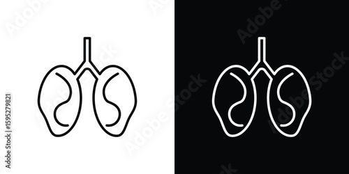 Tuberculosis TB icons. linear trend modern icons set