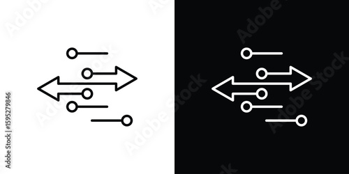 Transfer icons. linear trend modern icons set