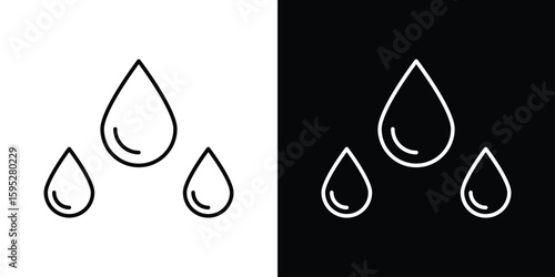 Tear drop icons. linear trend modern icons set