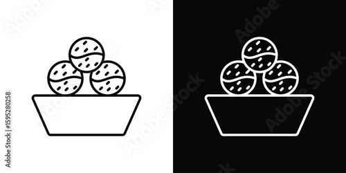 Takoyaki icons. linear trend modern icons set