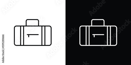 Sports bag icons. linear trend modern icons set