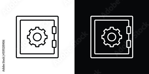 Safe icons. linear trend modern icons set