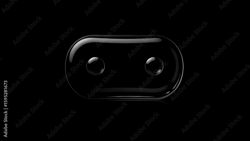 A transparent button with two dots A transparent button with two dots