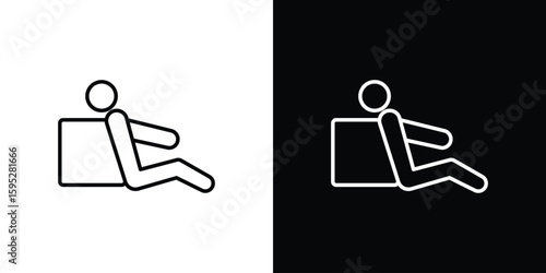 Resting icons. linear trend modern icons set