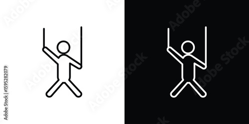 Puppet icons. linear trend modern icons set