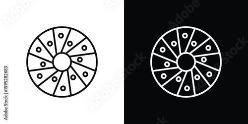 Perpetual motion icons. linear trend modern icons set