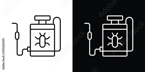 Pesticide icons. linear trend modern icons set