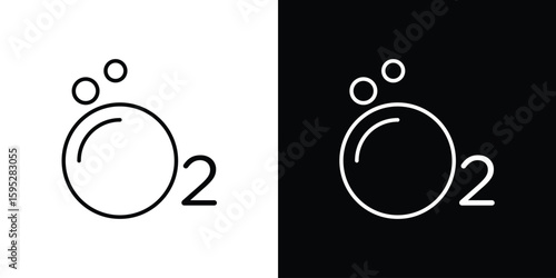 Oxygen O2 icons. linear trend modern icons set
